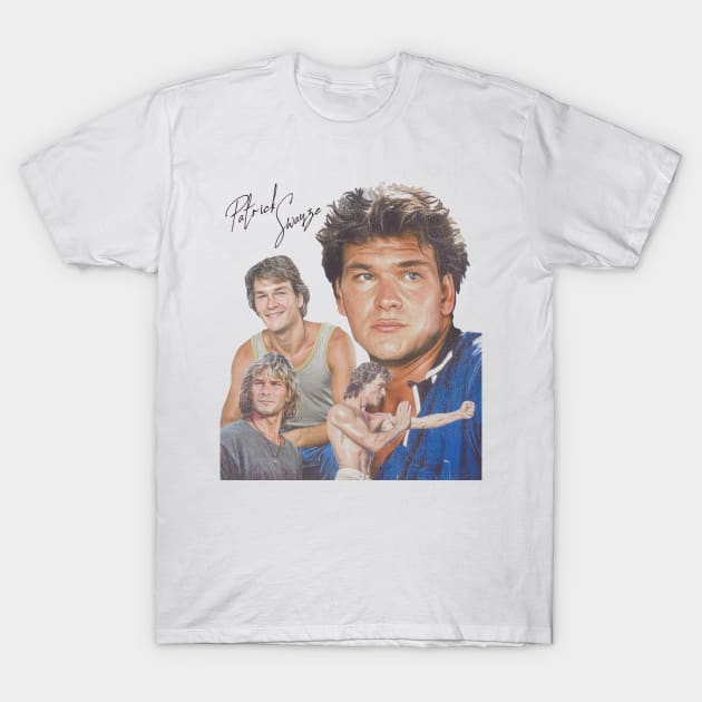 Patrick Swayze Retro Tribute T-Shirt by darklordpug